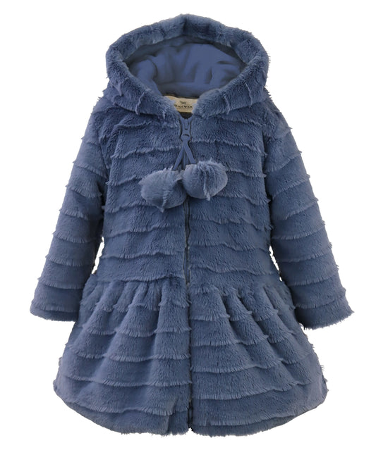 Coat-Hooded Pompon Coat 3632T