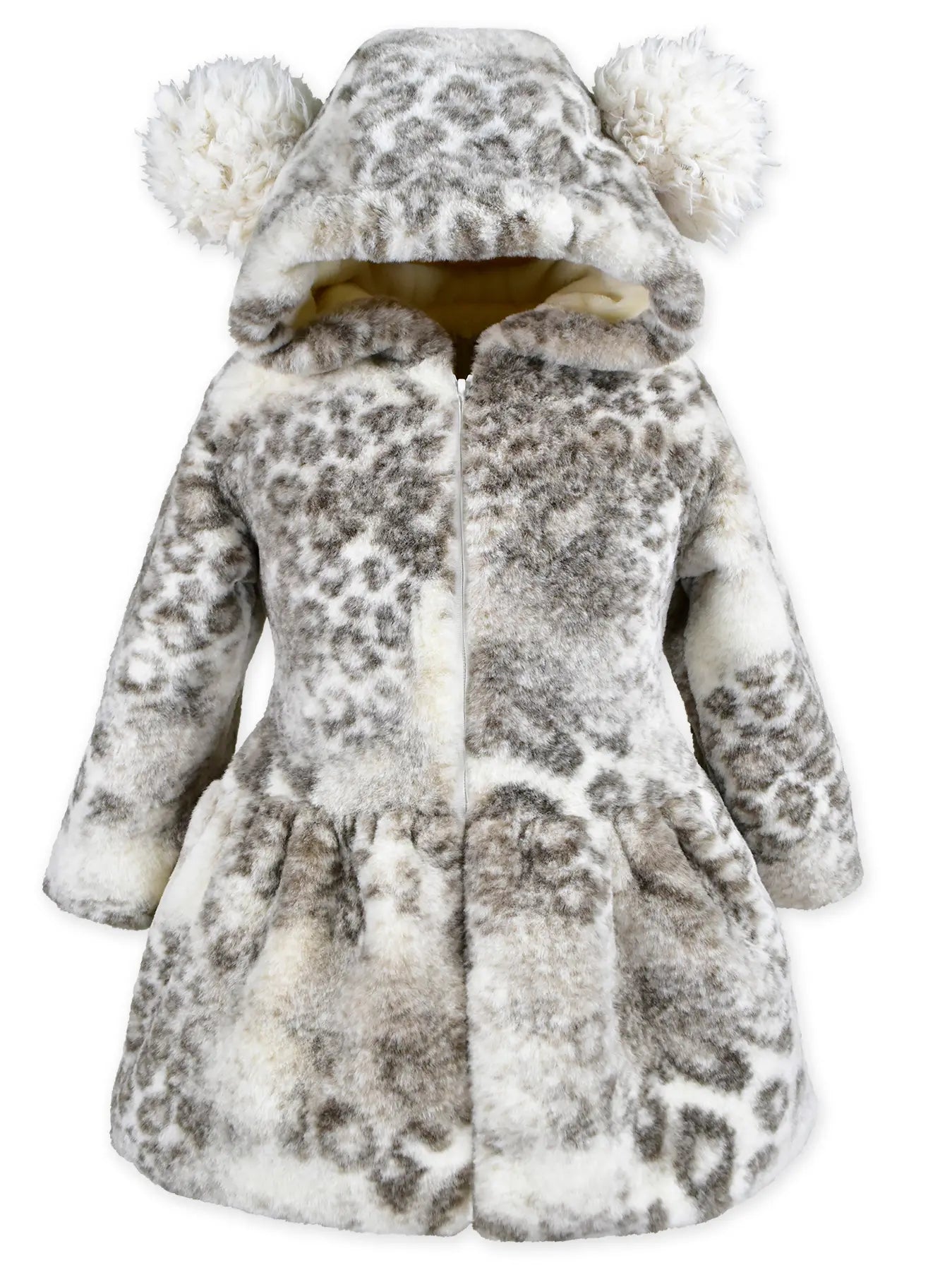 Coat-Pom Pom Hood Coat 3911-SVL